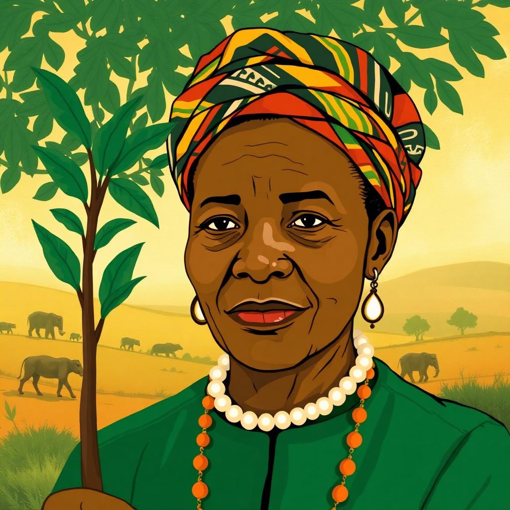 Portrait of Wangari Maathai